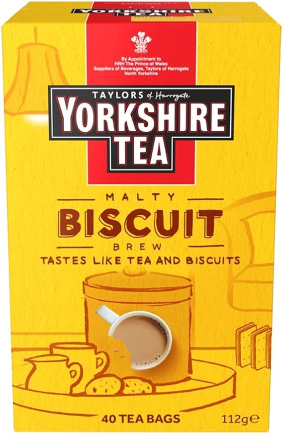Yorkshire Tea Biscuit Brew Tea Bags Pack Of 4 Total Of 160 Tea Bags Amazon Co Uk Grocery