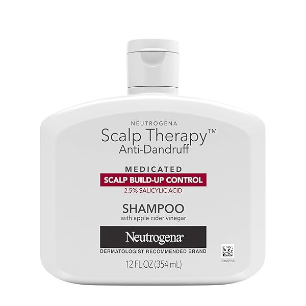 NEUTROGENA SCALP THERAPY ANTI-DANDRUFF SHAMPOO FOR SCALP BUILD-UP CONTROL, 2.5% SALICYLIC ACID, WITH APPLE CIDER VINEGAR FRAGRANCE, 12 FL OZ