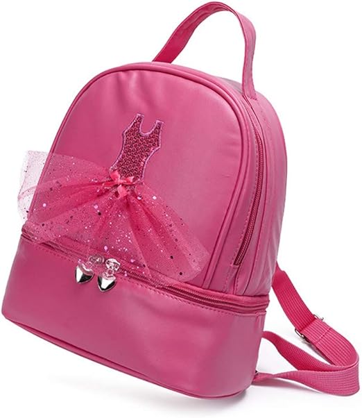 Knowooh Madchen Rucksack Ballett Tanz Tasche Wasserdichte Rucksack Prinzessin Schultasche Ballerina Tanzen Tasche Kinder Schule Bookbag Fur Madchen Rose Rot Amazon De Kuche Haushalt