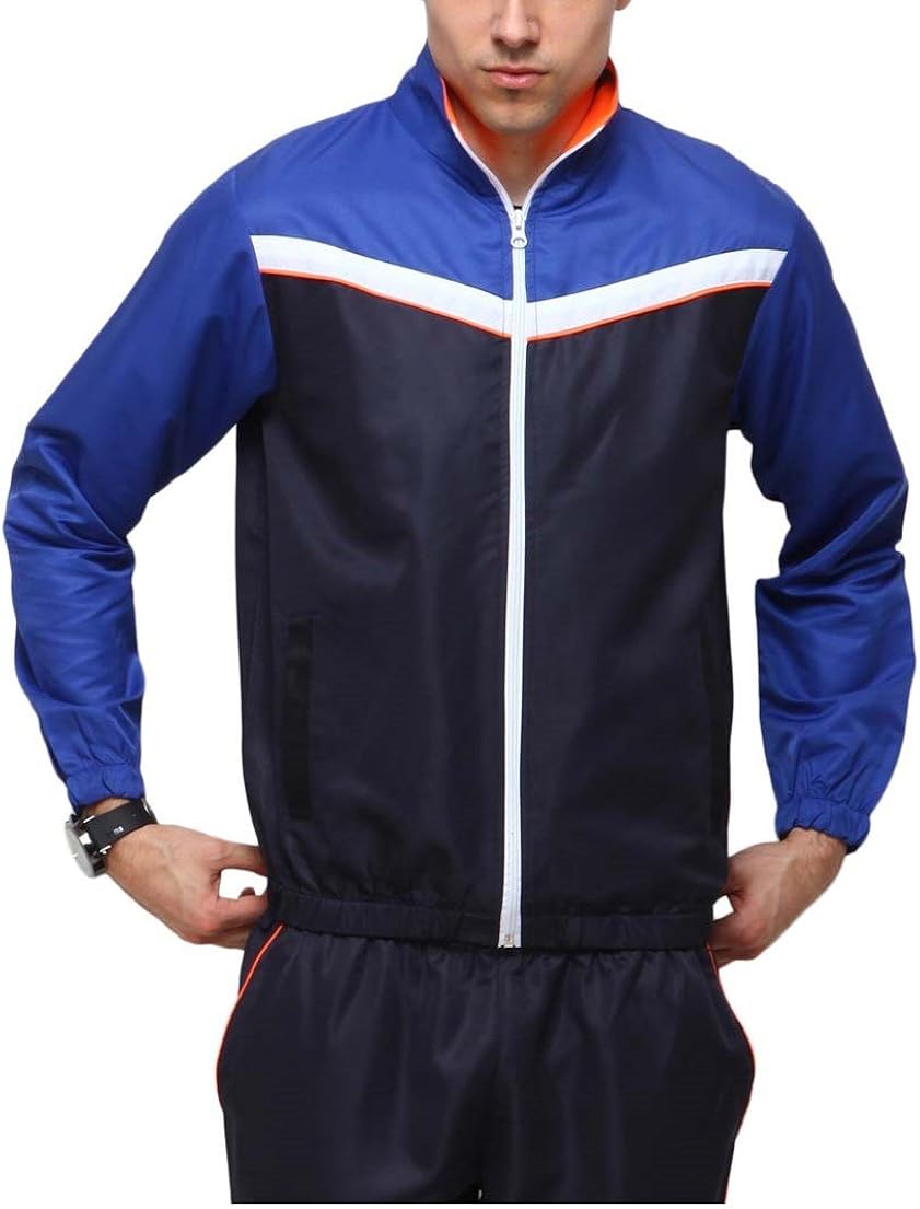 Yepme Men's Banded Collar Regular Fit Henrick Tracksuit XXLarge Blue