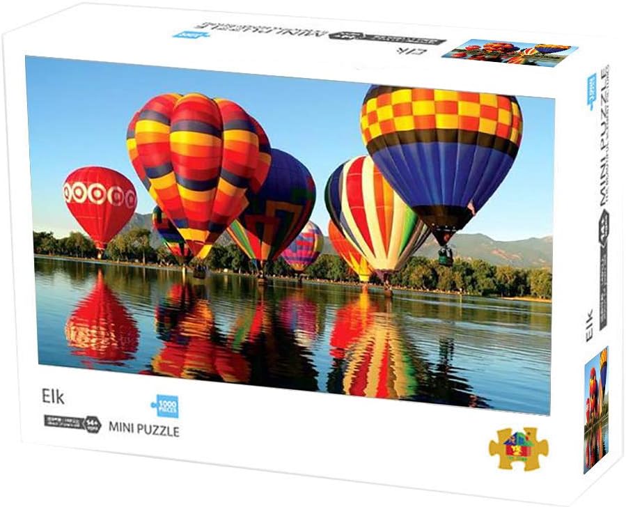 Mousmile Balloon Town Jigsaw Puzzles 1000 Piece for Adult Kids Educational Toys,Paper Wooden Puzzles,Simple DIY Art Wall Decoration,World Geography and Fairy Tale