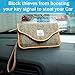 MONOJOY Phone Signal Faraday Blocking Brown Wallet Cage and Car Key Fob RFID Blocker Large Bags for Keyless Entry Remote