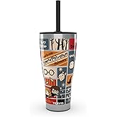 Tervis Traveler Harry Potter - Charms Tiles Triple Walled Insulated Tumbler Travel Cup Keeps Drinks Cold & Hot, 30oz with Straw Lid, Stainless Steel