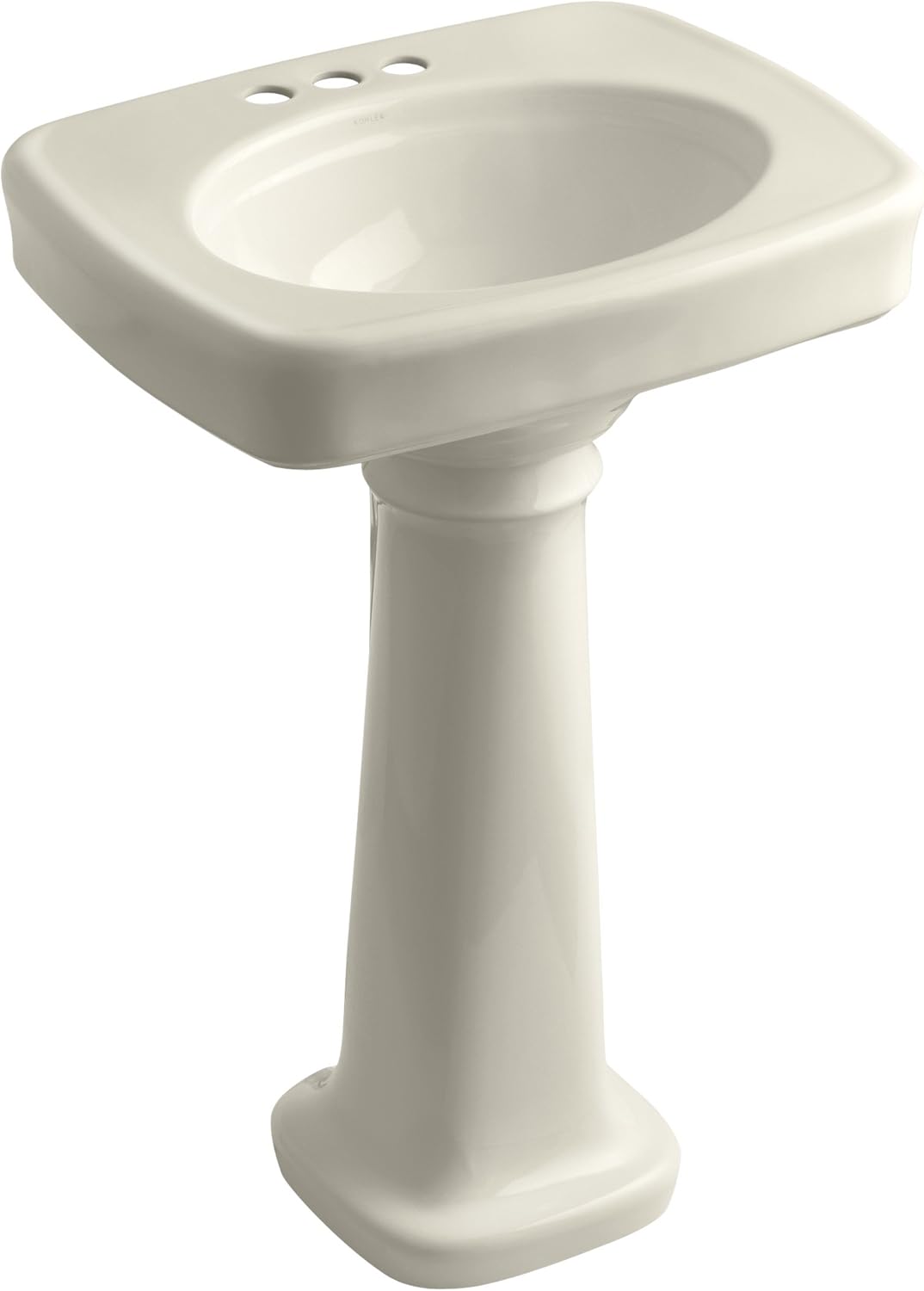 KOHLER K2338447 Bancroft Pedestal Bathroom Sink with Centers for 4