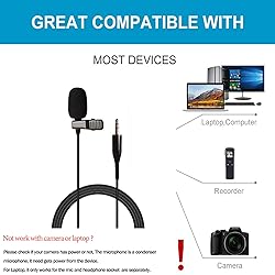 Sujeetec Pro Lavalier Microphone Lapel Microphone