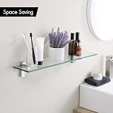 KES Bathroom Shelf Glass 60CM Shower Wall Mounted 8mm Tempered Chrome Bracket view 6