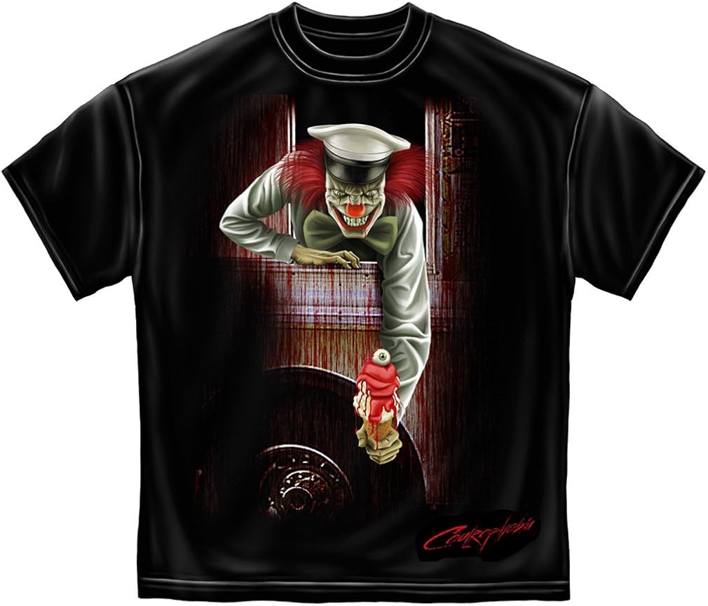 Evil Clown School Bus Driver Black T-Shirt
