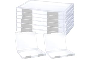 LonlyEagle 6 Pcs Clear A4 File Portable Project Case, Plastic Storage Box for 8.5" x 11" Letter Paper, Scrapbook Paper Storage Boxes Documents Magazines Holder