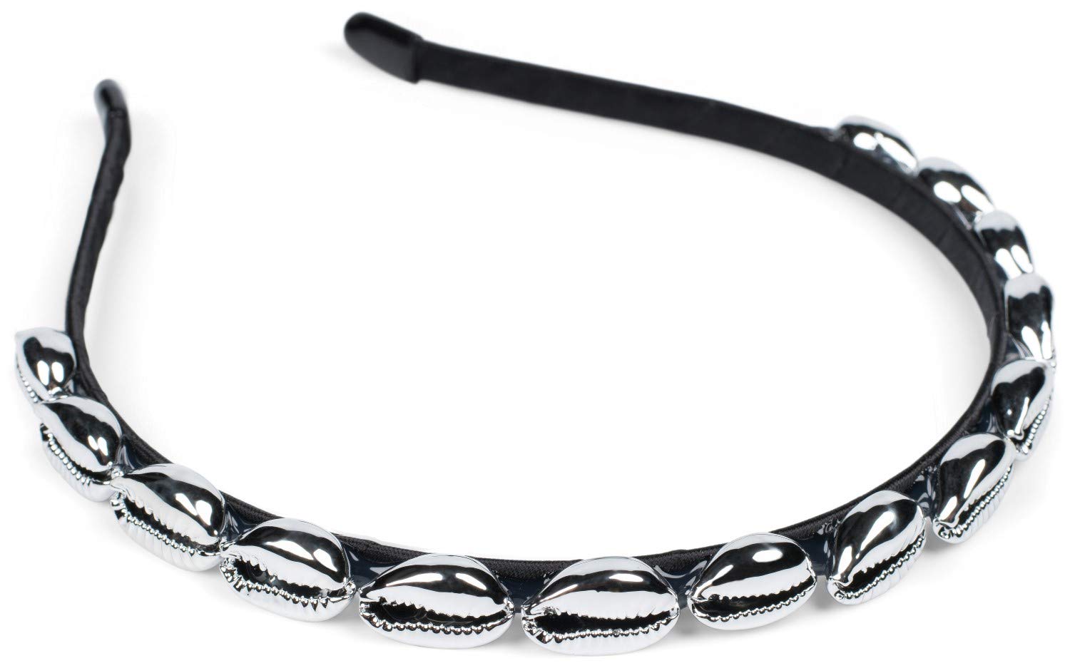 styleBREAKER Women's hairband narrow with shells, Maritime hairband, headband 04027012, color:Silver