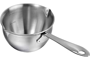BOHK 200 ml Tiny Stainless Steel Triply Non Toxic Sauce Pan Warmer Pot for Small Cooking Tasks