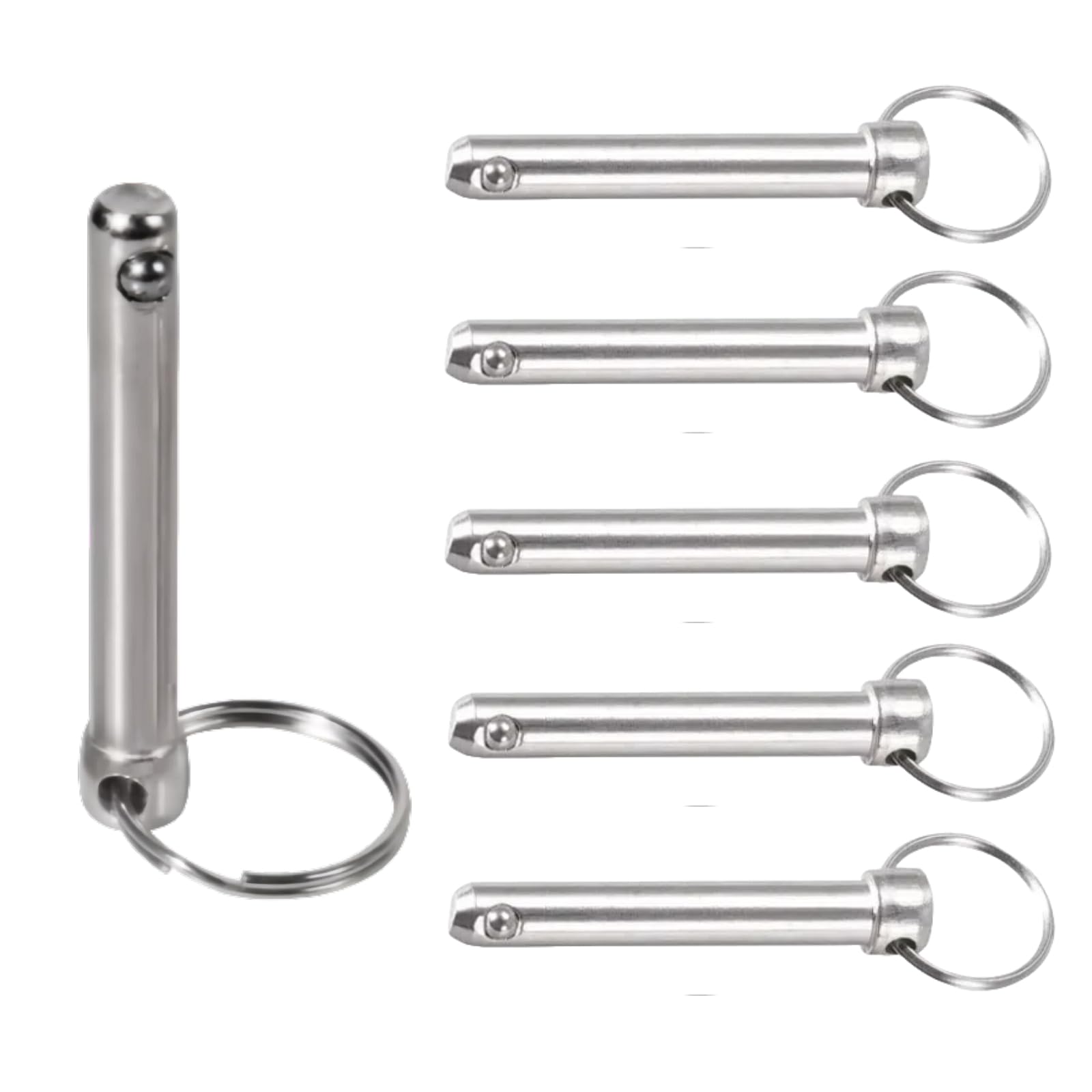 5PCS Quick Release Pins,Boat Bimini Top Marine Hardware,M10*50MM Carbon Steel Safety Pin Locking Pins for Boat, Mechanics
