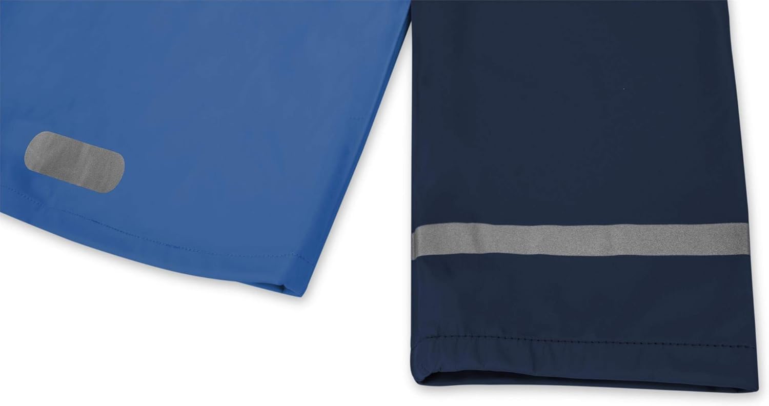 5000 mm mit 3M/&trade; Scotchlite/&trade; Reflektoren und 2-Wege-Stretch Farbe Navy Gr/&ouml;/&szlig;e XL-158//164 Wassers/&auml;ule normani Kids Kinder Regenjacke mit Kapuze Regenmantel mit Einschubtaschen f/&uuml;r Jungen und M/&auml;dchen