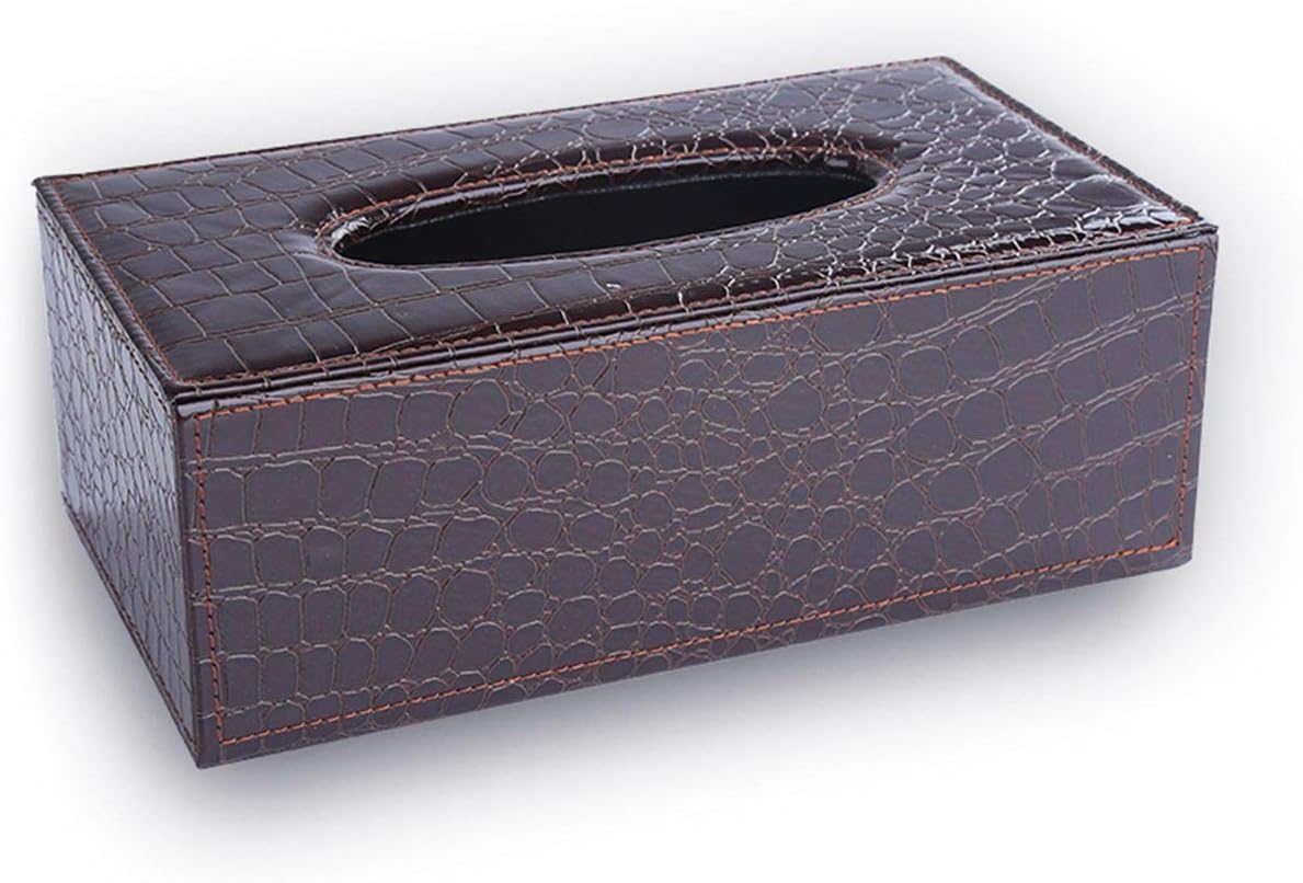 S Forever Home Decor Tissue Box Cover PU Leather