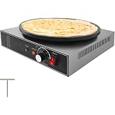 Garvee Electric Crepe Maker,1700 w 110 v Flat Plate Crepe Griddle with Temp Control,Non-Stick Commercial Crepe Machine for Home and Commercial Use