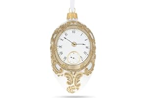 BESTPYSANKY 1903 The Clock Royal Egg Glass Ornament 4 Inches