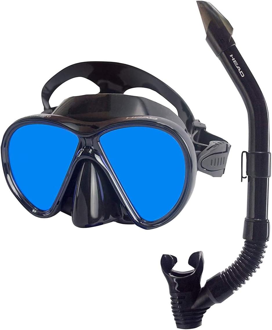 Head Cobalt Ice Mirrored Lens Mask and Snorkel Combo