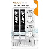 Aieve Cooler Tie Down Straps Kit - Ice Chest Lock Bracket - Cooler Accessories Secure for YETI Cooler RTIC Coolers