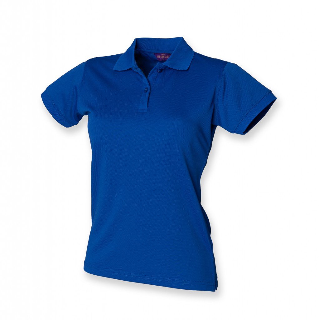 Henbury Ladies Coolplus Polo Shirt : Color - Royal : Size - XL