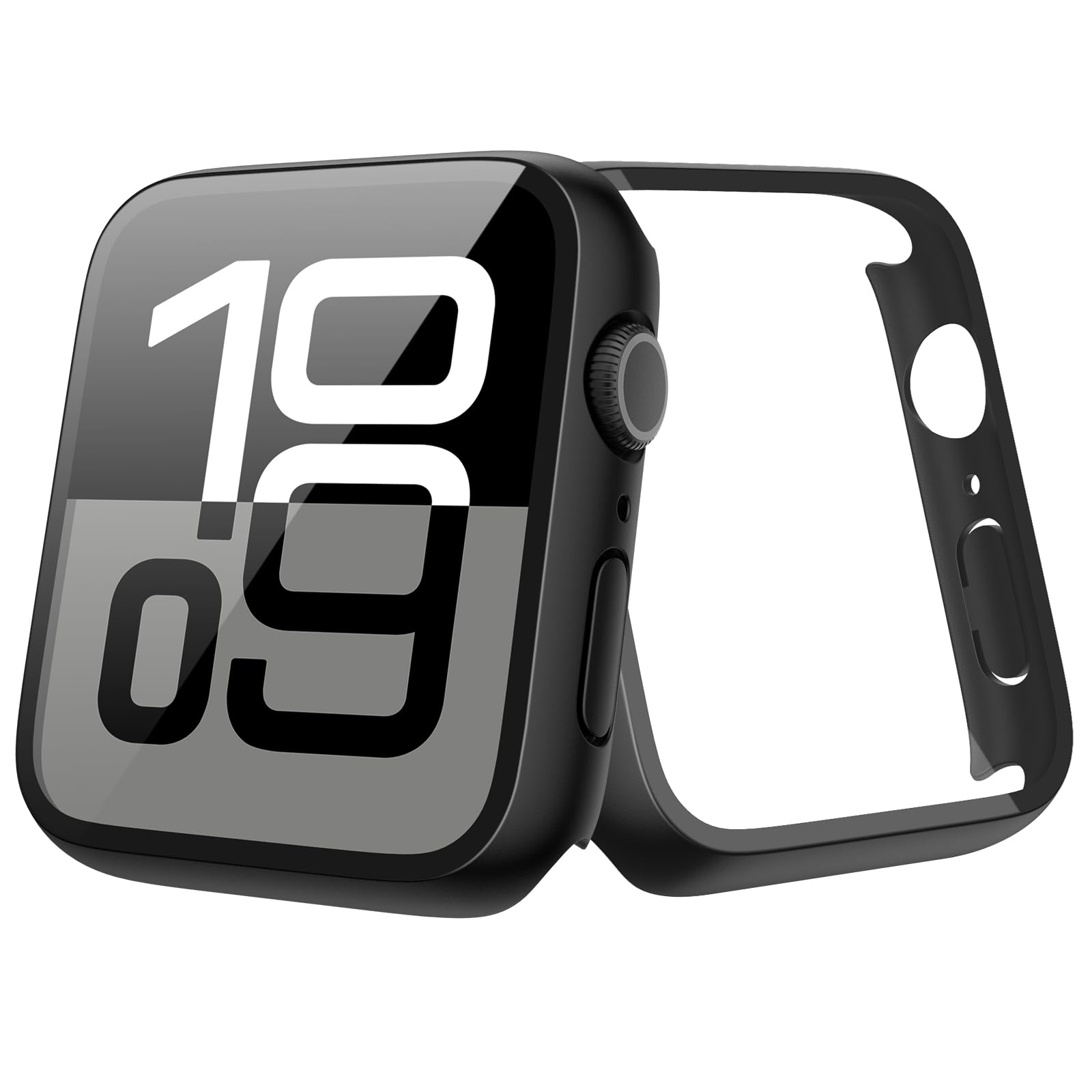 Photo 1 of [2-Pack] Julk 46mm Case with Tempered Glass Screen Protector for Apple Watch 11 (2025), Slim Guard with HD Glass, Full Coverage Hard PC Protective Cover for iWatch Series 11/10 46mm, Matte Black