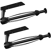 VEHHE Paper Towel Holder with Ratchet System, Paper Towel Holder Under Cabinet with Damping Function, 2 Set Black Stainless S