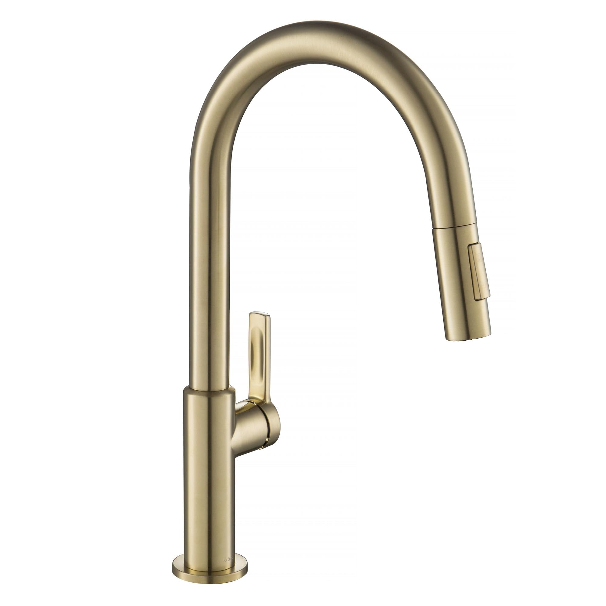 KRAUS Oletto Single Handle Pull Down Kitchen Faucet in Spot Free Antique Champagne Bronze, KPF-2820SFACB Image