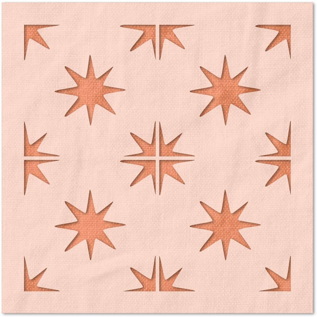 Stencil Stop Star Tile Pattern Stencil - 14 Mil Mylar Plastic (12 x 12 inches)