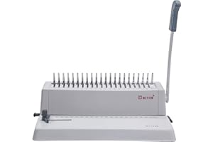 21 Hole Metal Binding Machine Comb Binding Manual Punch and Bind Operation Capacity:250 Sheets by BUYOR