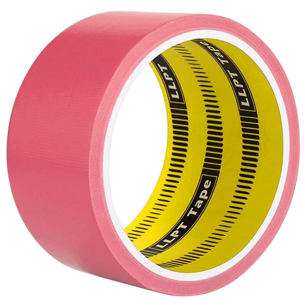 LLPT Duct Tape | 1 Pack Pink | 50MM x 9M | Premium Color Fabric Gaffer Tape | Heavy Duty Waterproof Cloth Repair Tape | for DIY Indoor Outdoor Use (DT601PK)