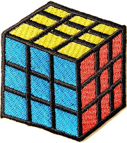Rubik's Cube Logo Jacket T shirt Patch Iron on Embroidered Badge Sign Costum Gift By Art vs Racing
