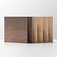 ROBOTIME 6-Pack Laser Wood Sheets 1/8" - 12 x 12 x 1/8 Inch - Basswood 2Pcs & Walnut 2Pcs & Birch 2Pcs - 3mm Plywood Sheets for Laser Cutting, Engraving & Wood Burning (Pyrography)