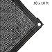 70% Black Shade Cloth with Grommets, 10'x10' Garden Shade Cover from Sun for Plant, Greenhouse, Pergola
