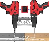 Qimu 21V Cordless Drill Set 1.5Ah Battery 2 Speed 25+1 Torque 3/8" Chuck view 2