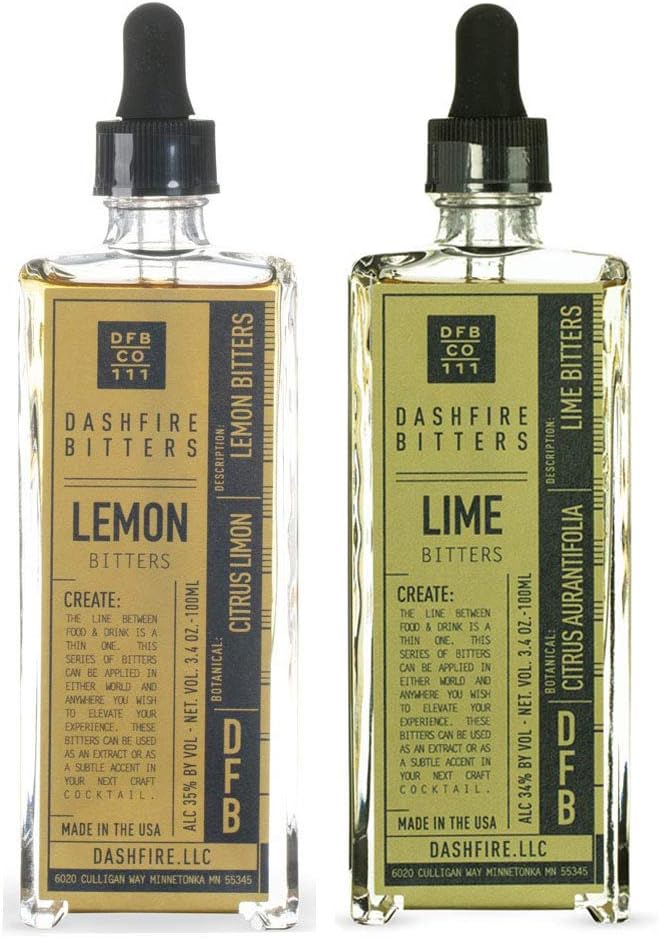 Dashfire Cocktail Bitters Citrus Variety 2 Pack - Lemon & Lime - 3.4 oz (100ml)