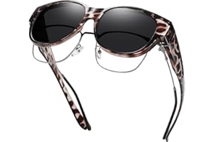 GEGURI Fit Over Glasses Polarized Sunglasses for Women & Men, Stylish Cat Eye Design Sun Glasses 100% UV Protection