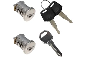 JXSDFP 2 Pack Lock Cores for Yakima SKS Car Roof Rack System Components, Includes 2 Cylinders Cores, 2 Opening Keys, and 1 Control Key (2 Pack)
