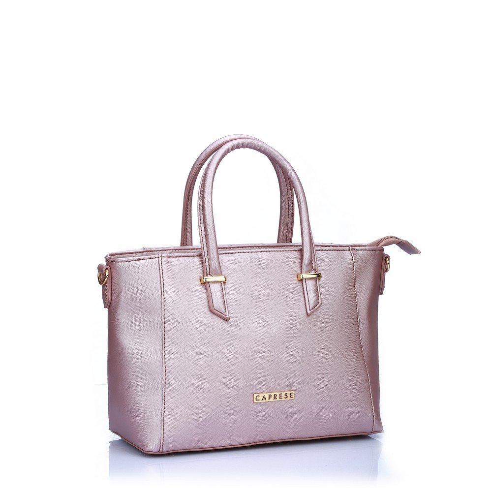 caprese porsche women's tote bag (metallic pink)