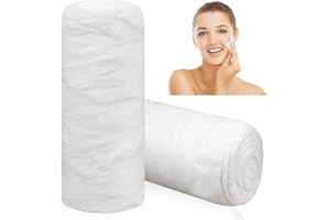 2 Rolls Cotton Roll for Cosmetic Application Product Removal High Absorbent Soft Pure Cotton Ball Multipurpose Cotton Use for