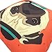 YOUR SMILE Pug Dog Cotton Linen Square Decorative Throw Pillow Case Cushion Cover 18x18 Inch(44CM*44CM), Orange