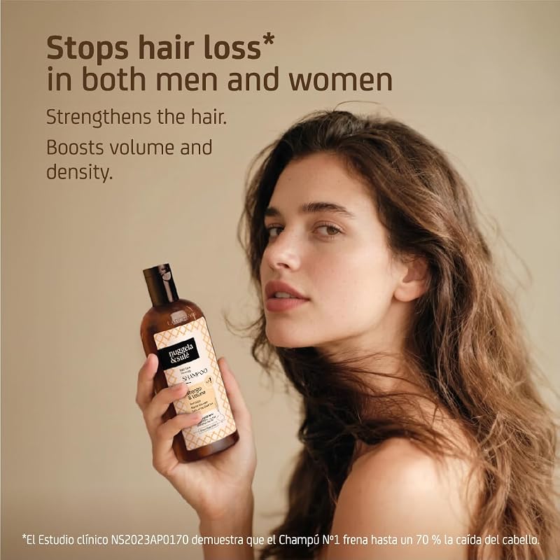 Set Shampoo Nº1 – Kraft & Volumen. Mit Extrakt aus Roter Zwiebel und Marinem Glykogen. Kräftigt. Stimuliert das Wachstum. Bremst den Haarausfall. 2 x 250 ml
