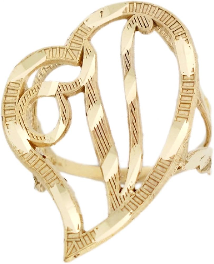 Jewelry Liquidation 10k Real Gold Large Heart Cursive