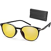 CotoSix Vintage Round Blue Light Glasses for Women Men Round Polarized Glasses Anti Eyestrain & UV Protection