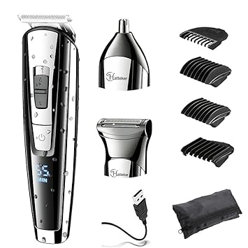 Hatteker Beard Trimmer Kit For Men Cordless Mustache Trimmer Hair