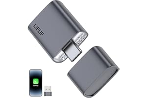 IJEUF Wireless CarPlay Adapter for Apple iPhone 2025 Upgrade, Converts Factory Wired to Wireless, No Delay, Stable Connection, Mini Apple Carplay Wireless Adapter for iOS 10+ and Car from 2018+,USB/Type C