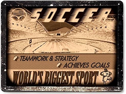 SOCCER METAL SIGN college / high school SPORTS vintage style MANCAVE boys girls room decor 0144