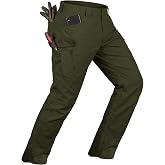 whox Men's Work Cargo Pants Tactical Hiking Casual Water Resistant Ripstop Trousers for Outdoor with 6 Pockets(No Belt)