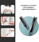 BEZOX Sturdy Nail Clipper Set Stainless Steel Ergonomic Ultra Sharp 2 in 1 view 6