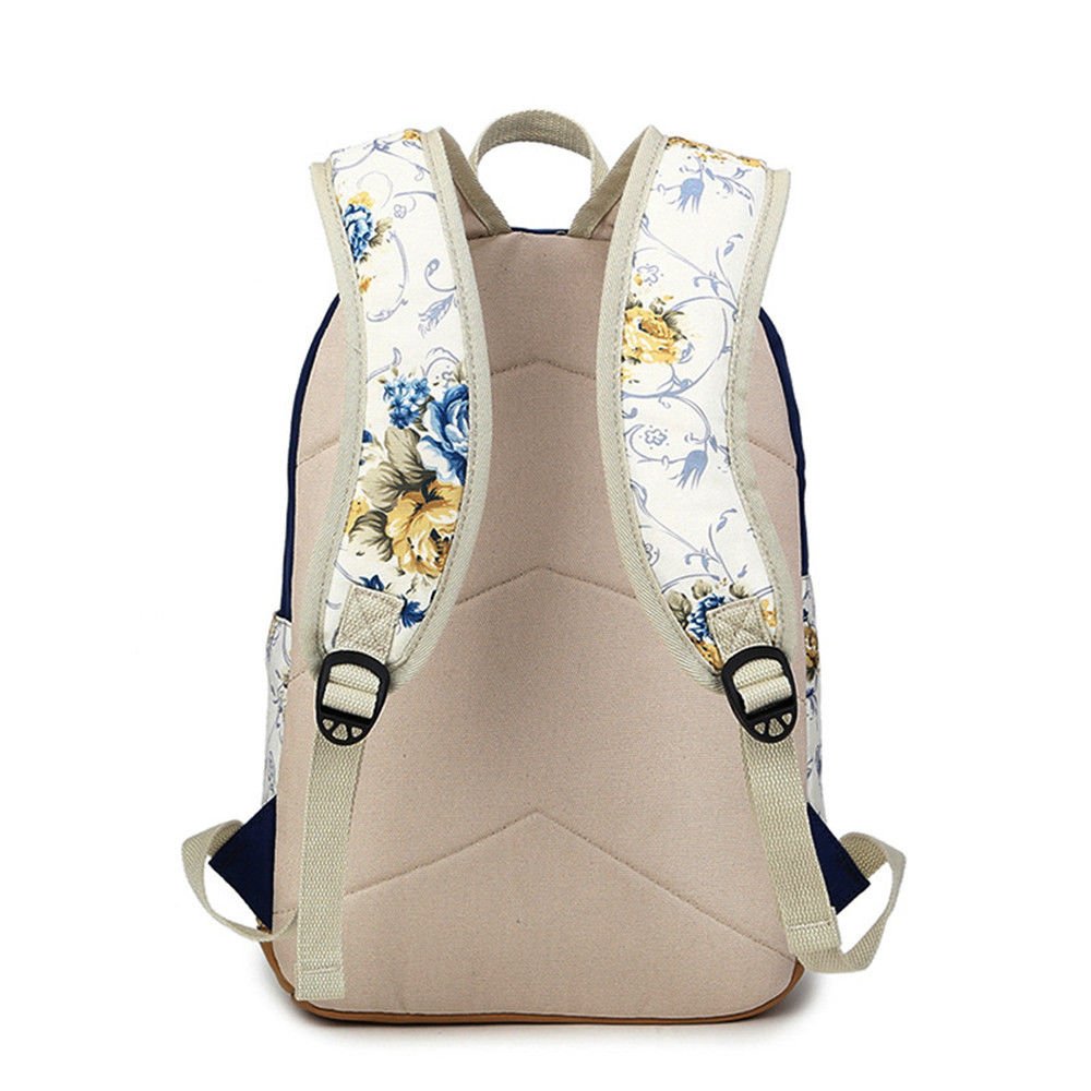 BMKWSG Plain pelle sintetica donne zaino multi tasche blu navy 412816&nbsp;cm Zaini e borse sportive