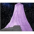 BCBYou Bed Canopy Mosquito Net with Fluorescent Stars Glow in Dark for Baby, Kids, and Adults, for Cover The Baby Crib, Kid B