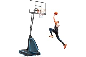 IMDOT Basketball Hoop Outdoor 10ft Adjustable Portable Basketball Hoops & Goals System for Kids Youth and Adults in Backyard/Driveway/Indoor, 48 Inch Shatterproof Backboard, Fillable Base