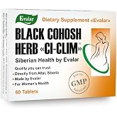 Evalar Black Cohosh Cimicifuga Herbal Extract Siberian Ci-Klim Vegan 60 Tabs